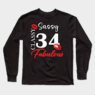 Sassy classy fabulous 44, 44th birth day shirt ideas,44th birthday, 44th birthday shirt ideas for her, 44th birthday shirts Long Sleeve T-Shirt